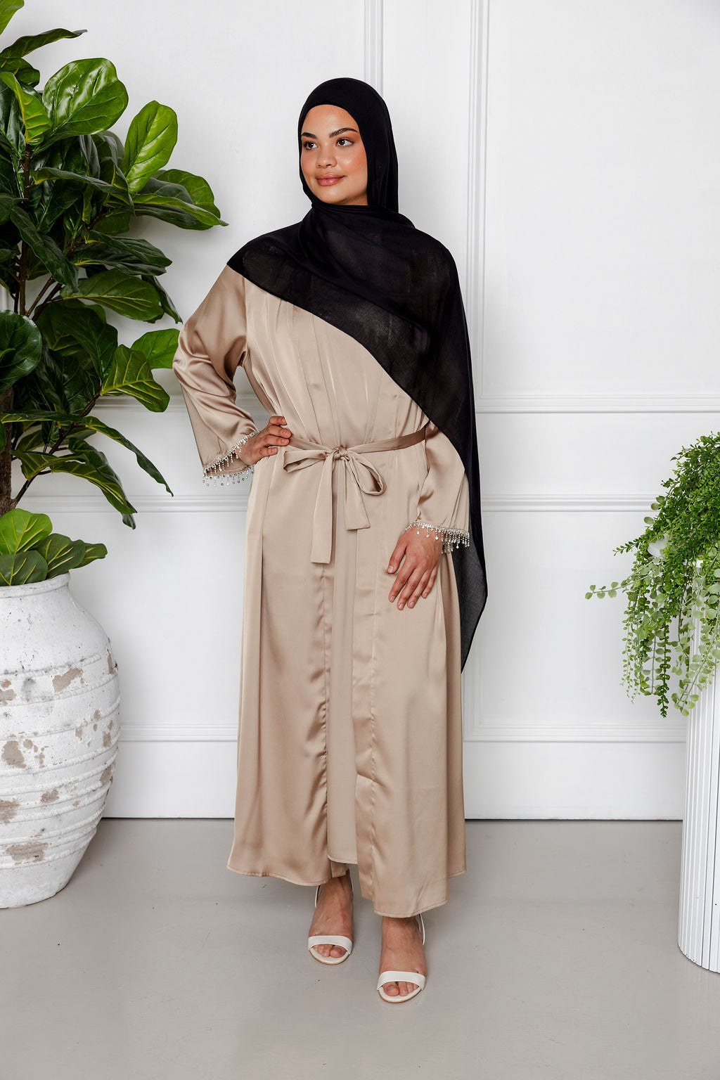 Medina Satin Abaya Set