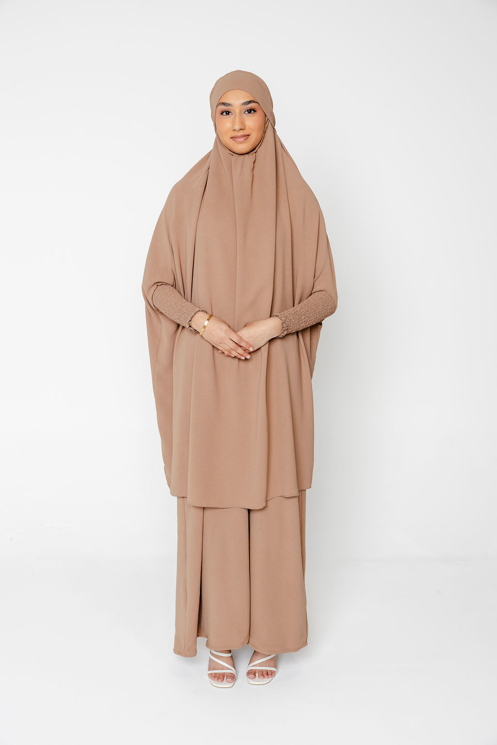 3-Piece Jilbab Prayer Set - Brown