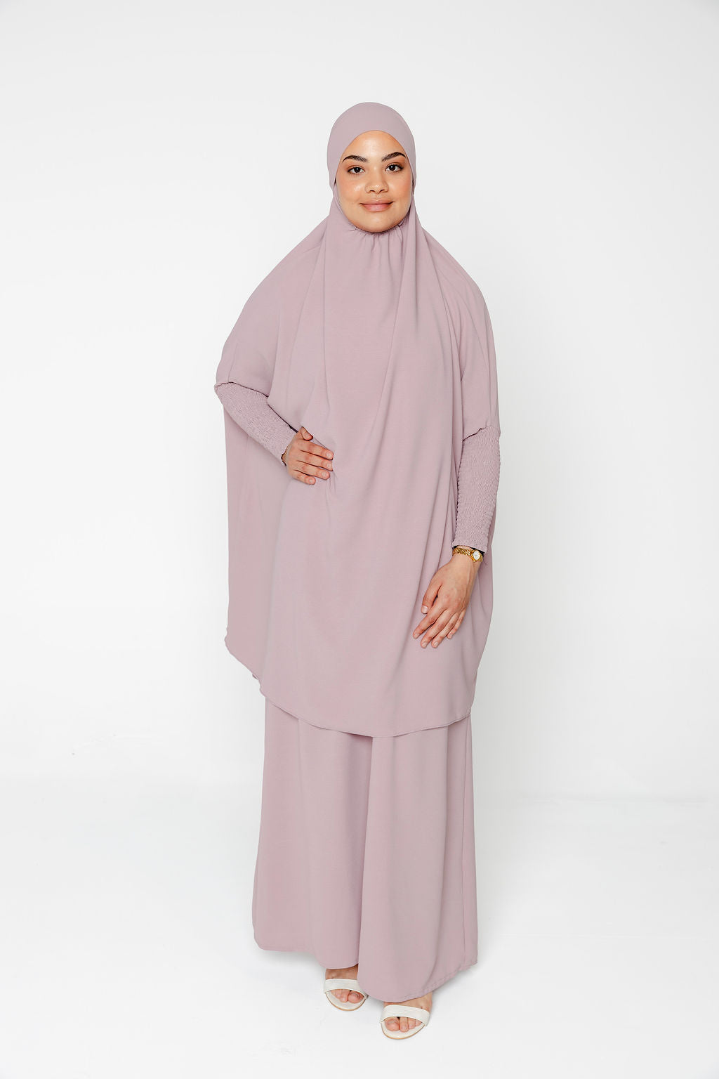 3-Piece Jilbab Prayer Set - Pink