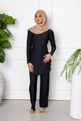 Yasmin Black Ribbed Two Piece Set