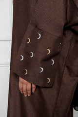 Cresent Abaya - Brown