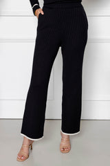 Sana Ribbed Knit Two Piece Set - Black