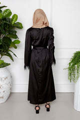 Maryam Satin Dress - Black