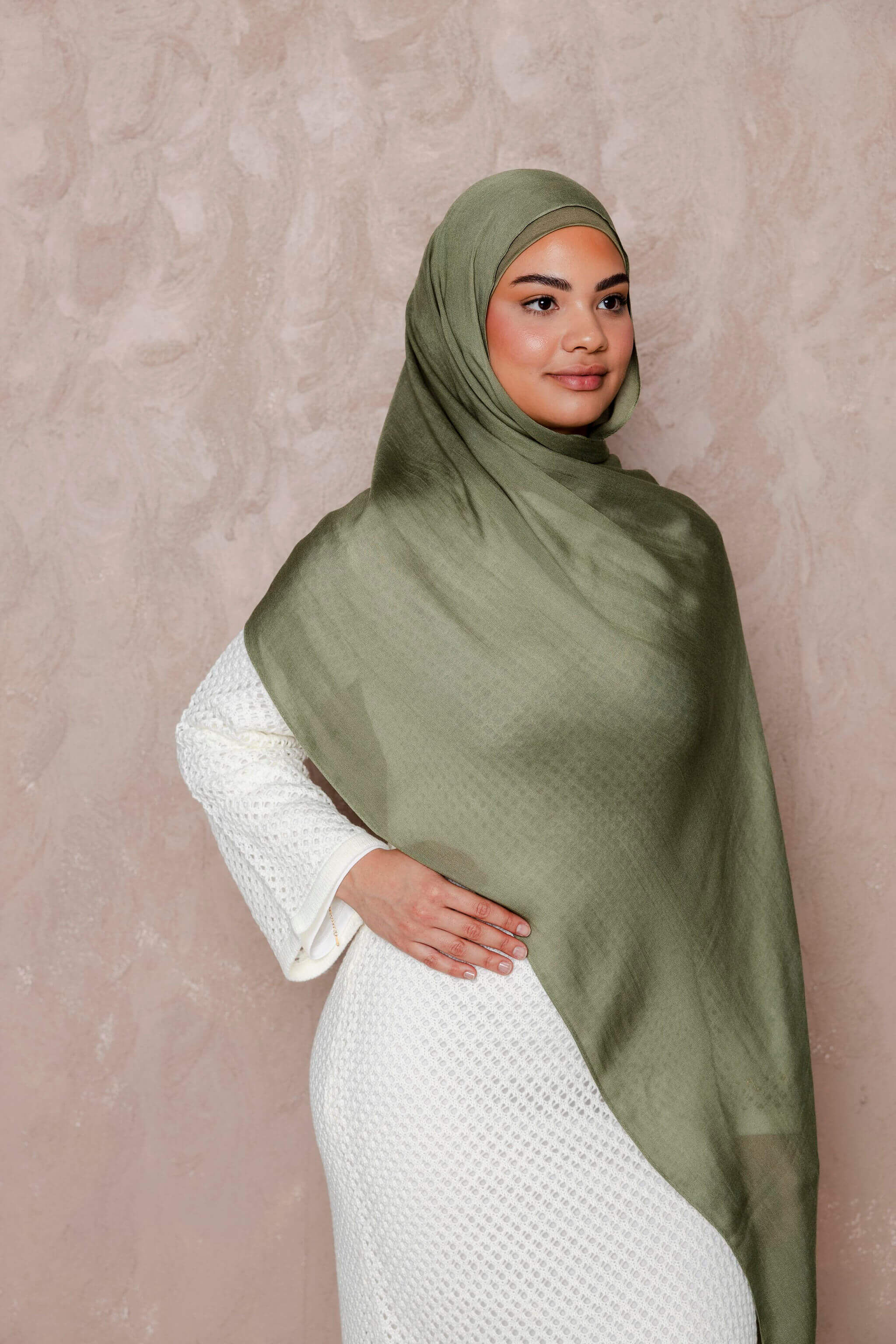 Sage - Modal Hijab Set with Matching Under Cap