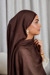 Chocolate - Modal Hijab Set with Matching Under Cap