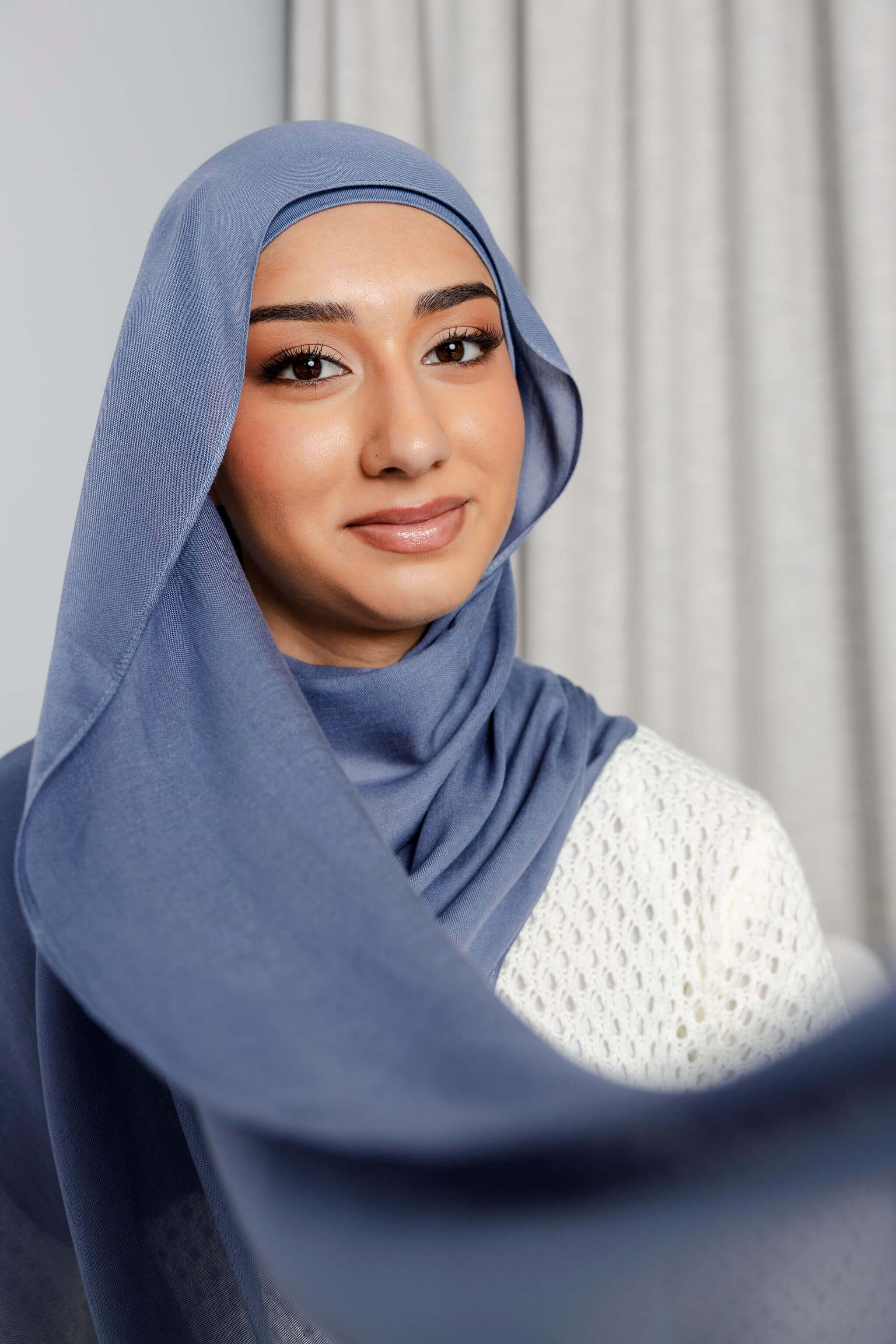 Smokey Blue - Modal Hijab Set with Matching Under Cap