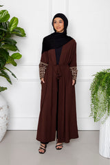 keffiyeh Abaya - Brown