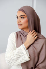 Mauve - Modal Hijab Set with Matching Under Cap