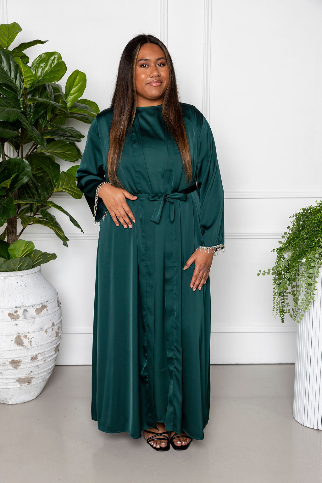 Medina Satin Abaya Set