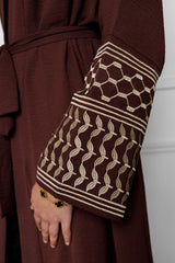 keffiyeh Abaya - Brown