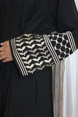 Keffiyeh Abaya - Black