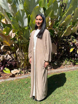 Crochet Style Cardigan - Brown