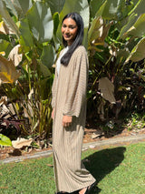 Crochet Style Cardigan - Brown
