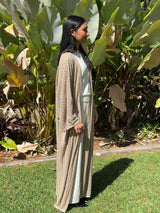 Crochet Style Cardigan - Brown