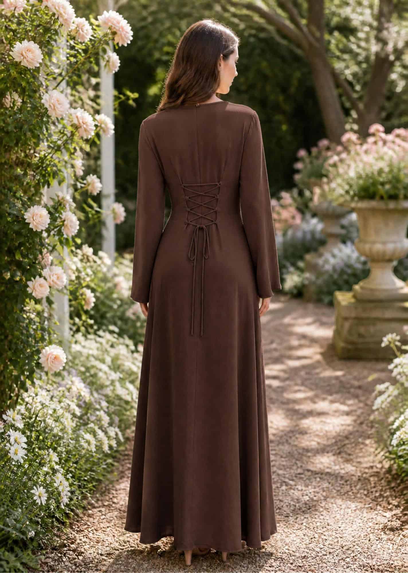 Lina Maxi Dress - Brown