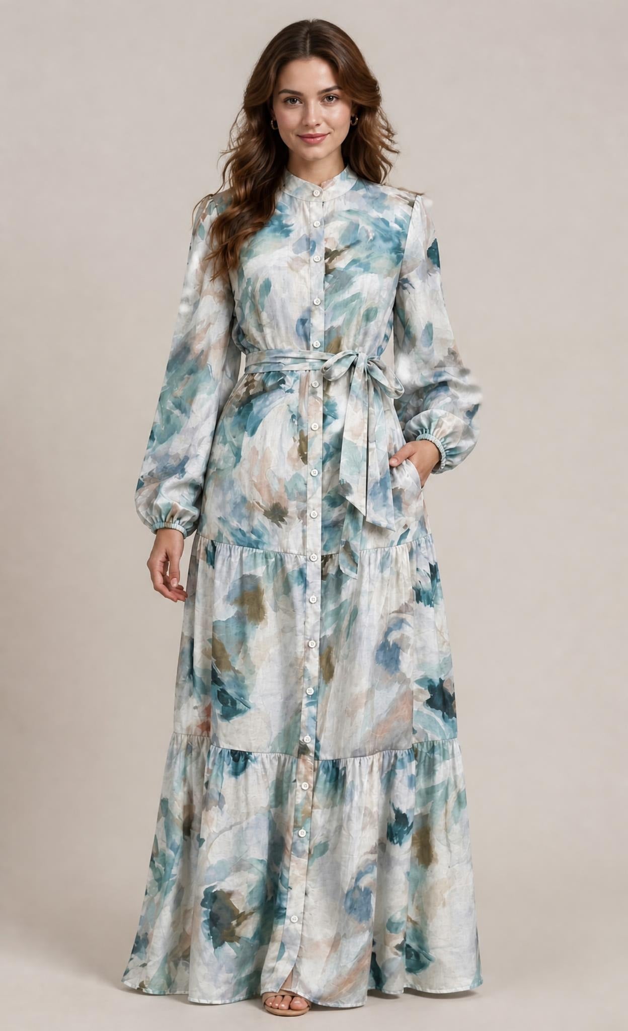 Watercolor Maxi Dress