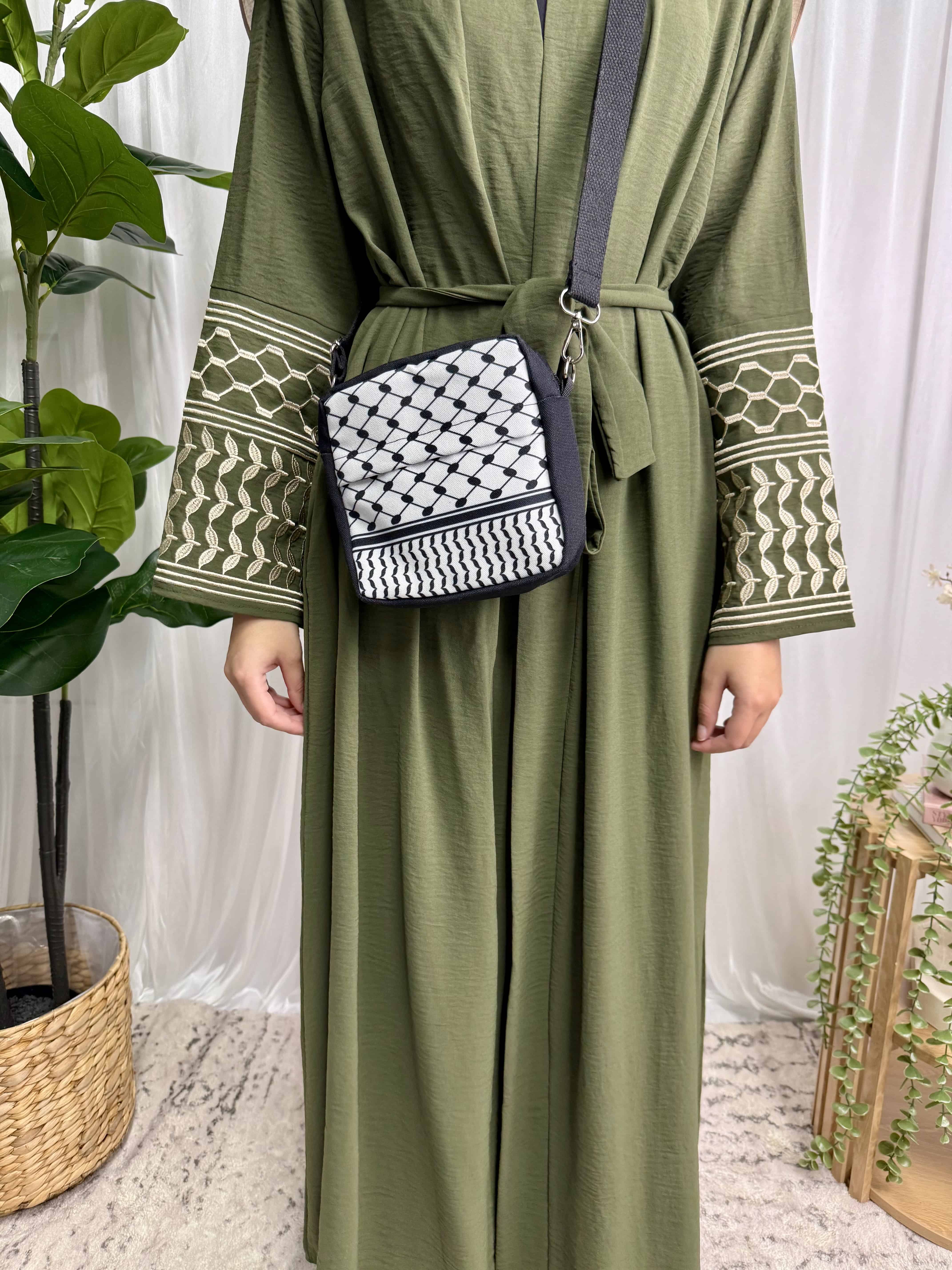 Keffiyeh Print Crossbody Bag