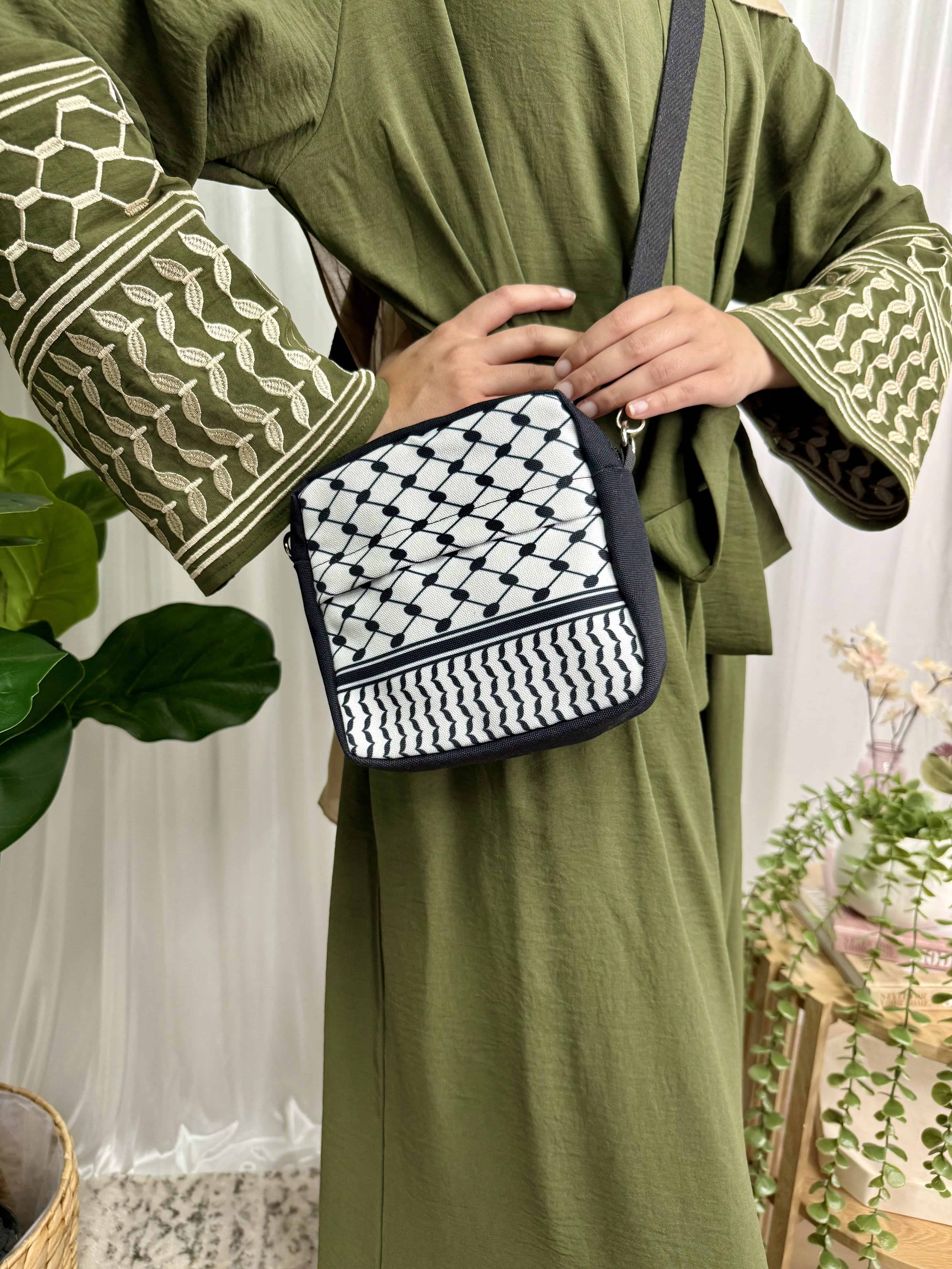 Keffiyeh Print Crossbody Bag