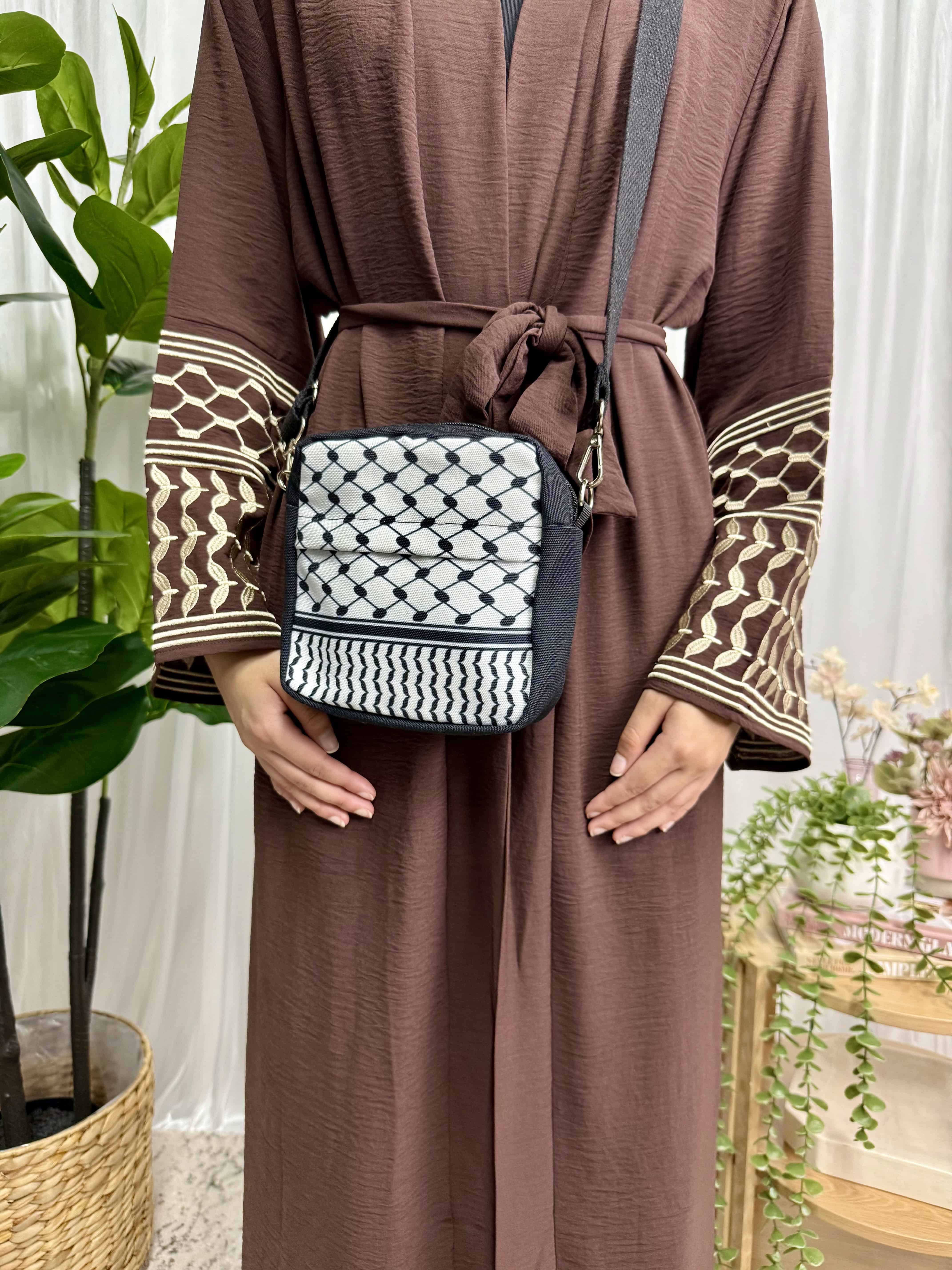 Keffiyeh Print Crossbody Bag