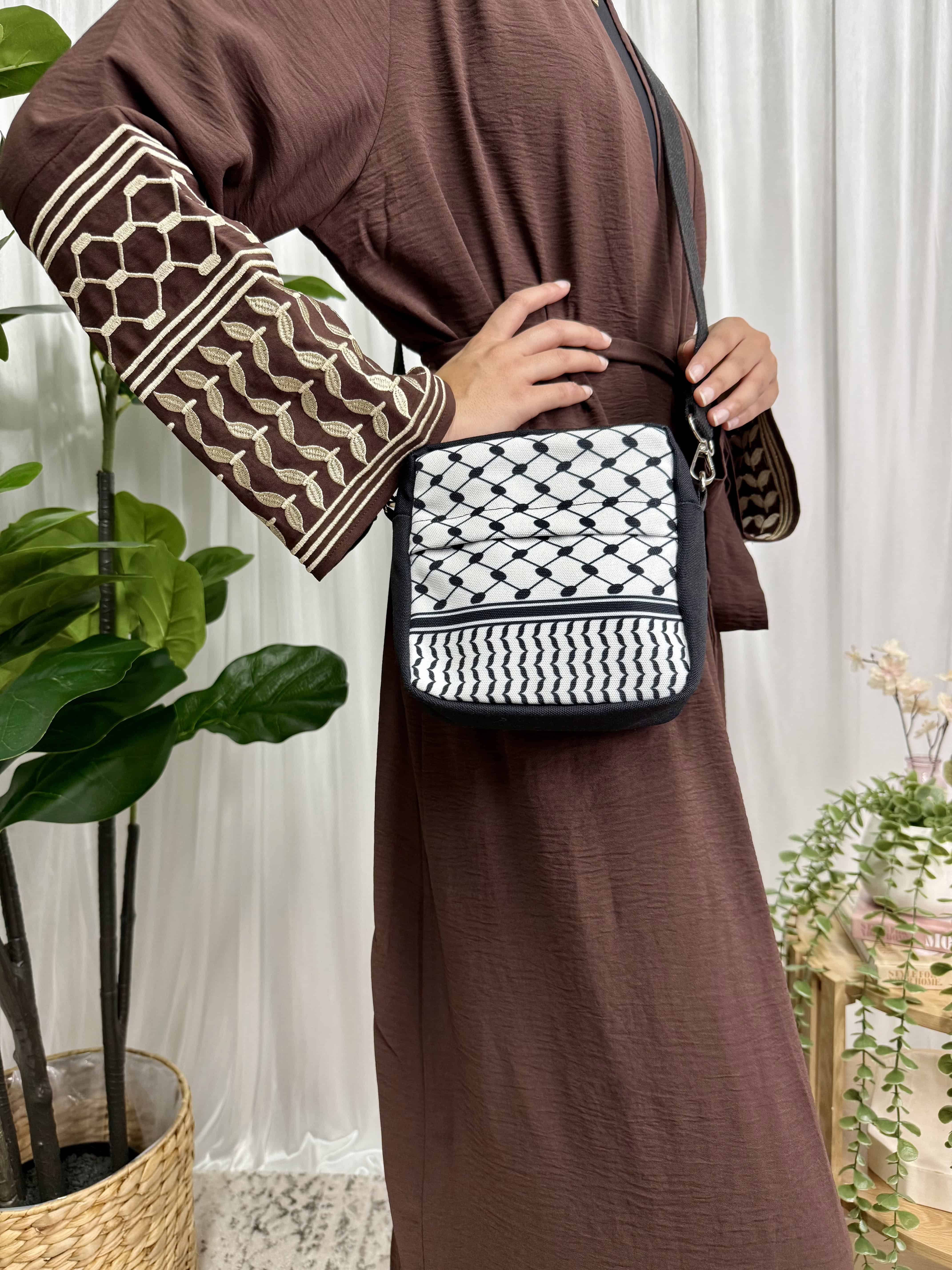 Keffiyeh Print Crossbody Bag