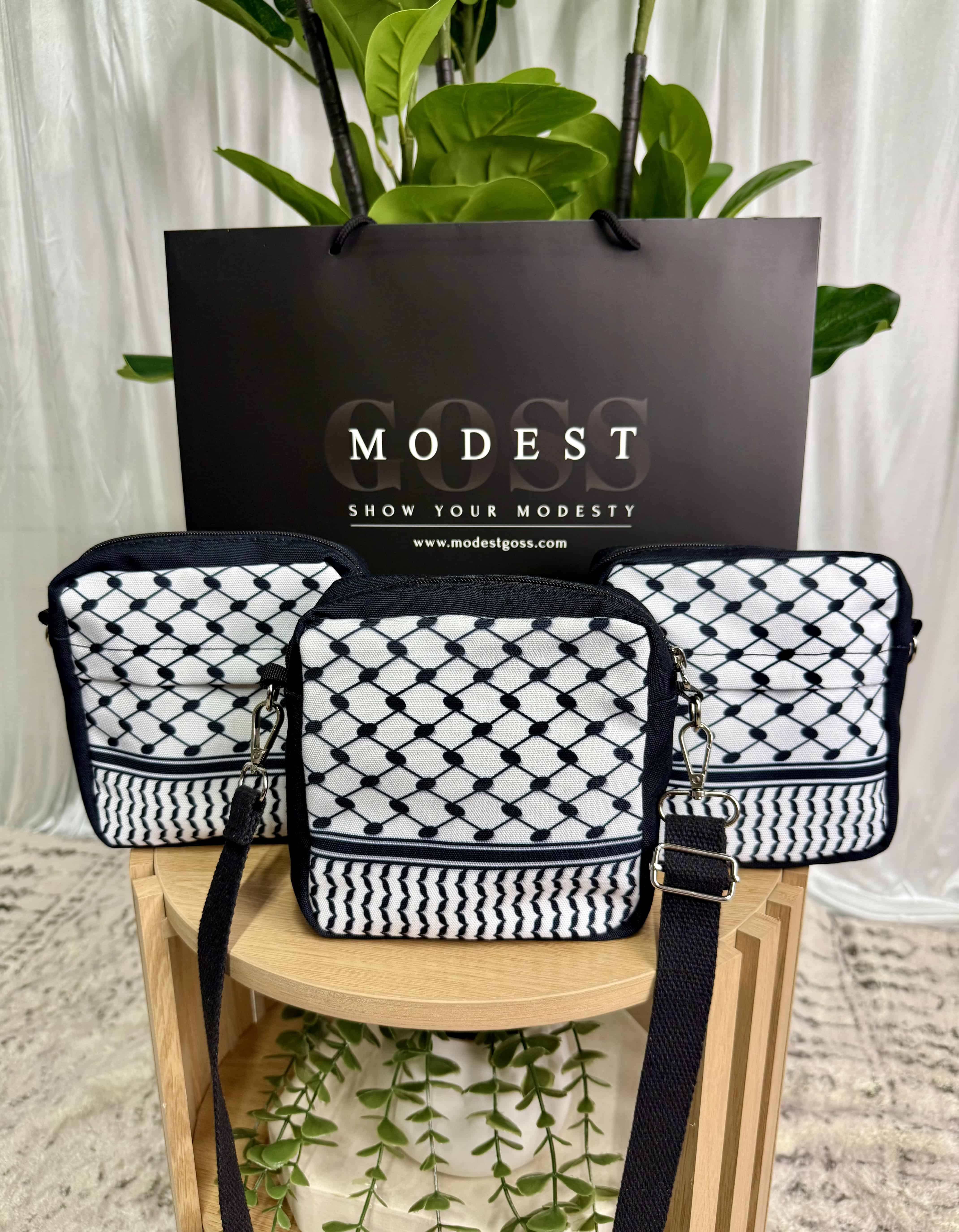 Keffiyeh Print Crossbody Bag