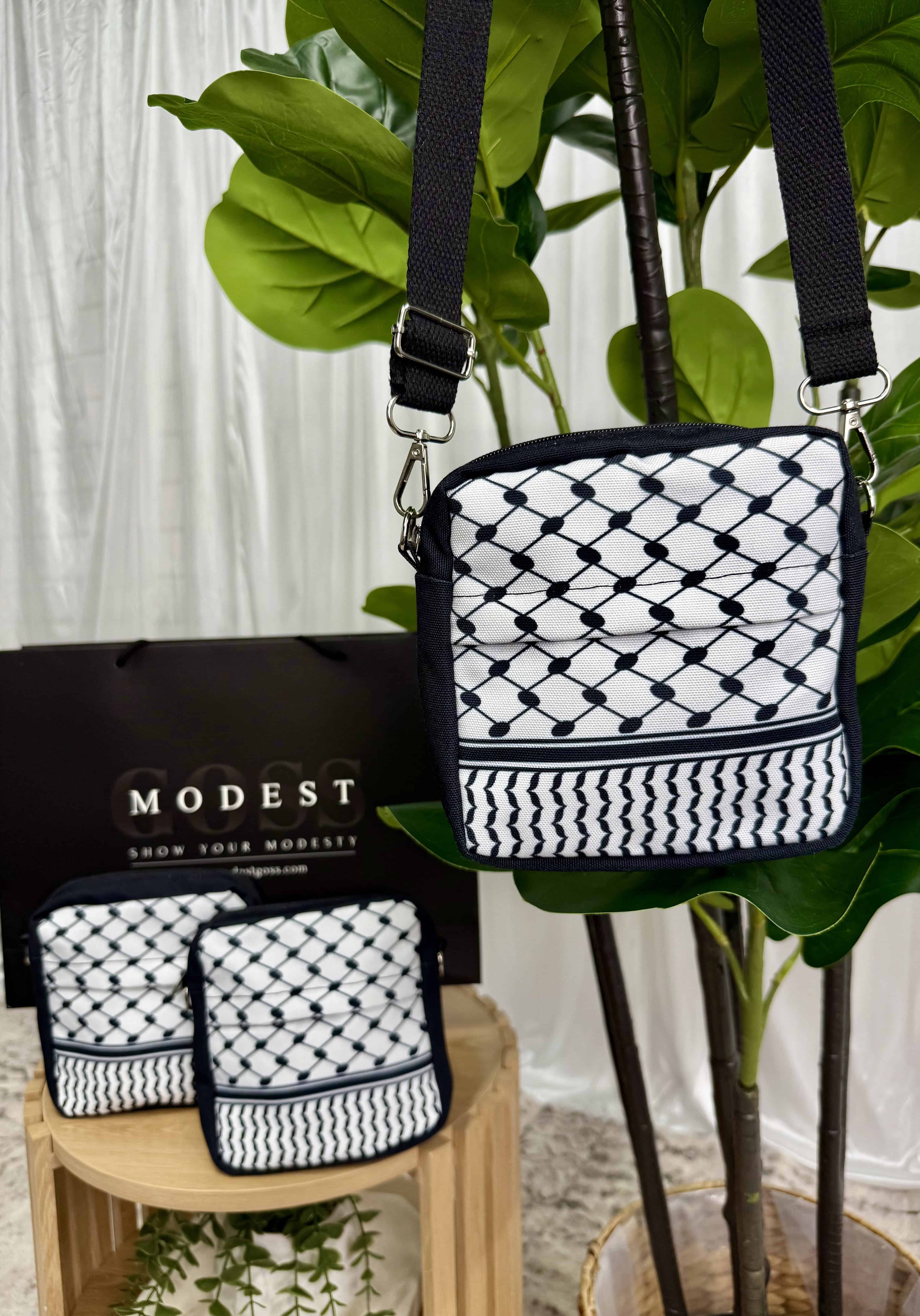 Keffiyeh Print Crossbody Bag