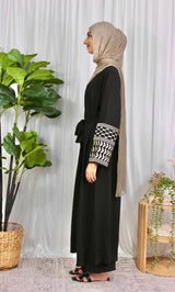 Keffiyeh Abaya - Black