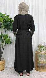 Keffiyeh Abaya - Black
