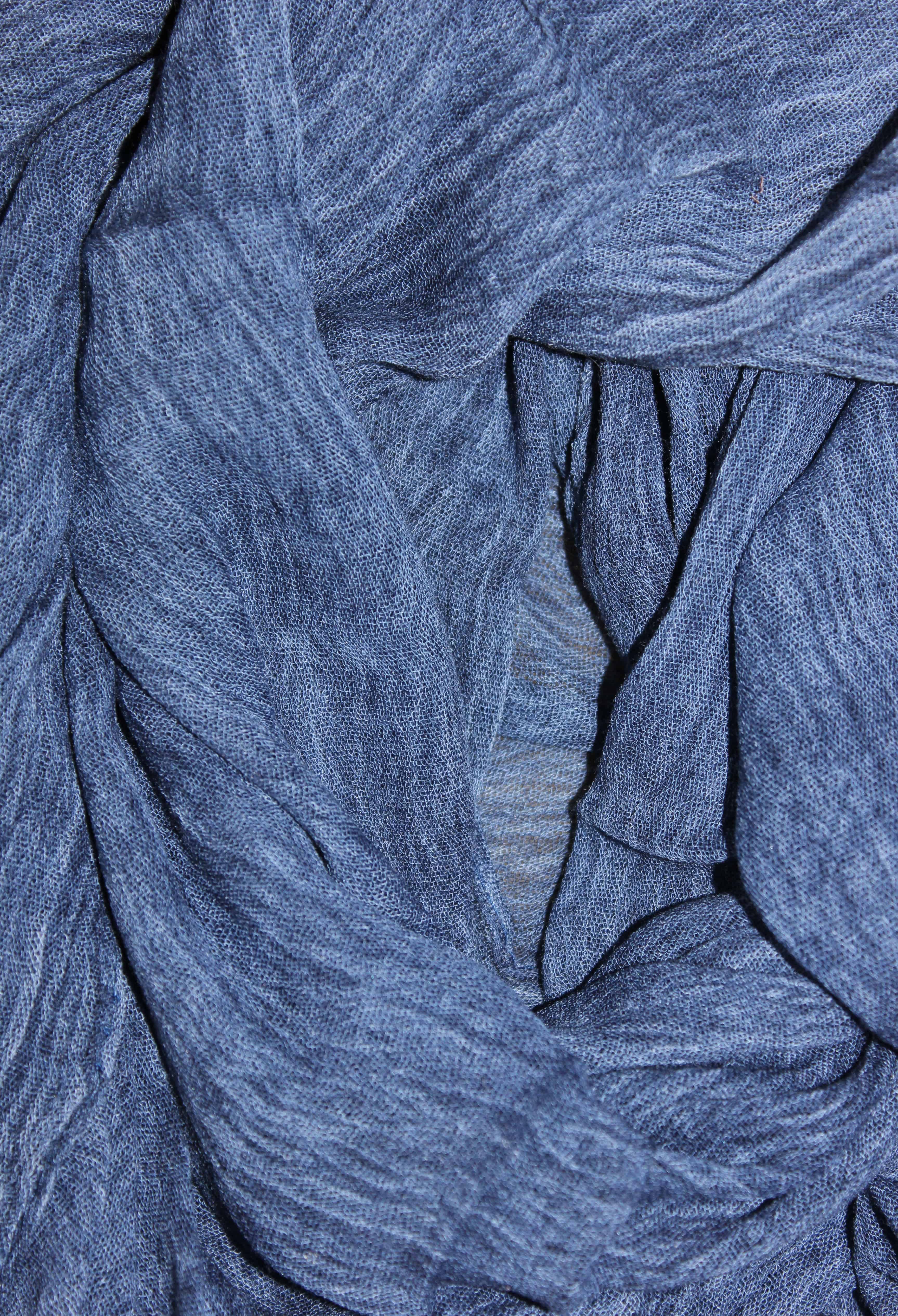 Dark Blue Crinkle Hijab