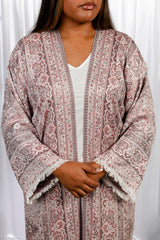 Dark Pink Pashmina Abaya Set