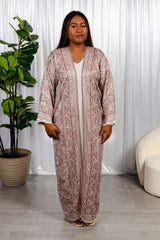 Dark Pink Pashmina Abaya Set