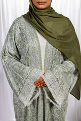 Green Pashmina Abaya Set