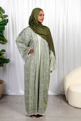 Green Pashmina Abaya Set