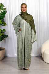 Green Pashmina Abaya Set