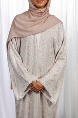 Pink Pashmina Abaya Set