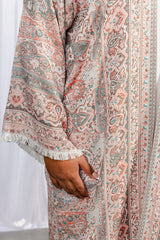 Red Pashmina Abaya Set