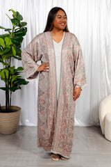Red Pashmina Abaya Set