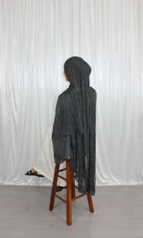 Charcoal Grey Crinkle Hijab