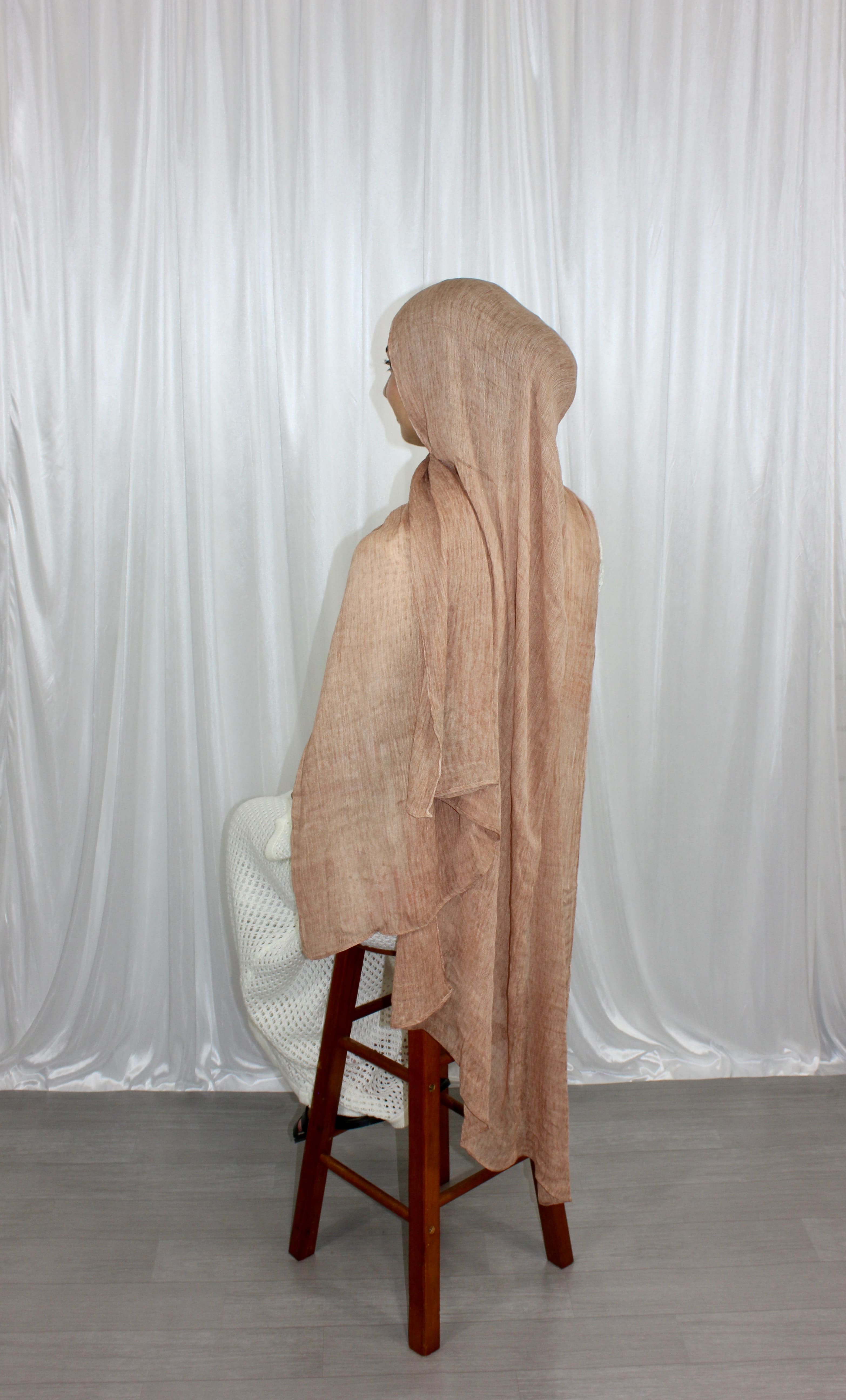 Peach Crinkle Hijab