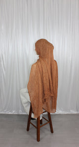 Brown Crinkle Hijab