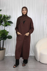 Knit Cardigan Chocolate Brown