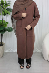 Knit Cardigan Chocolate Brown