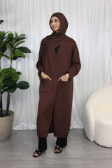 Knit Cardigan Chocolate Brown