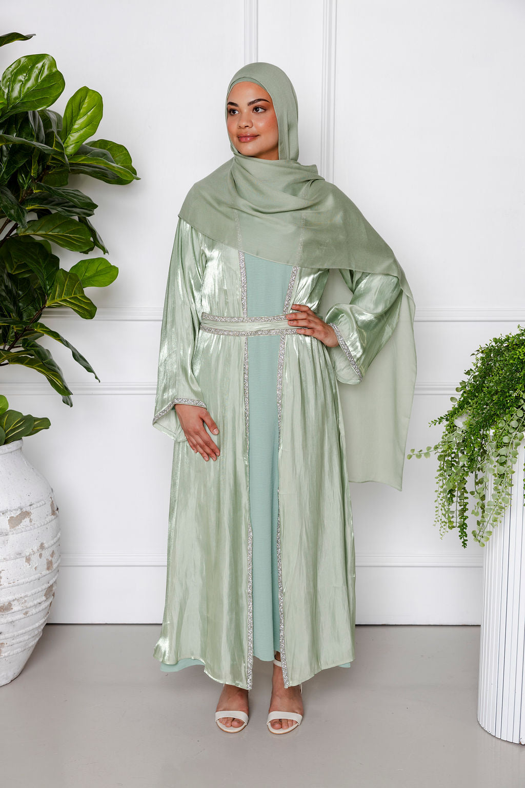 Fatima Abaya Set - Green