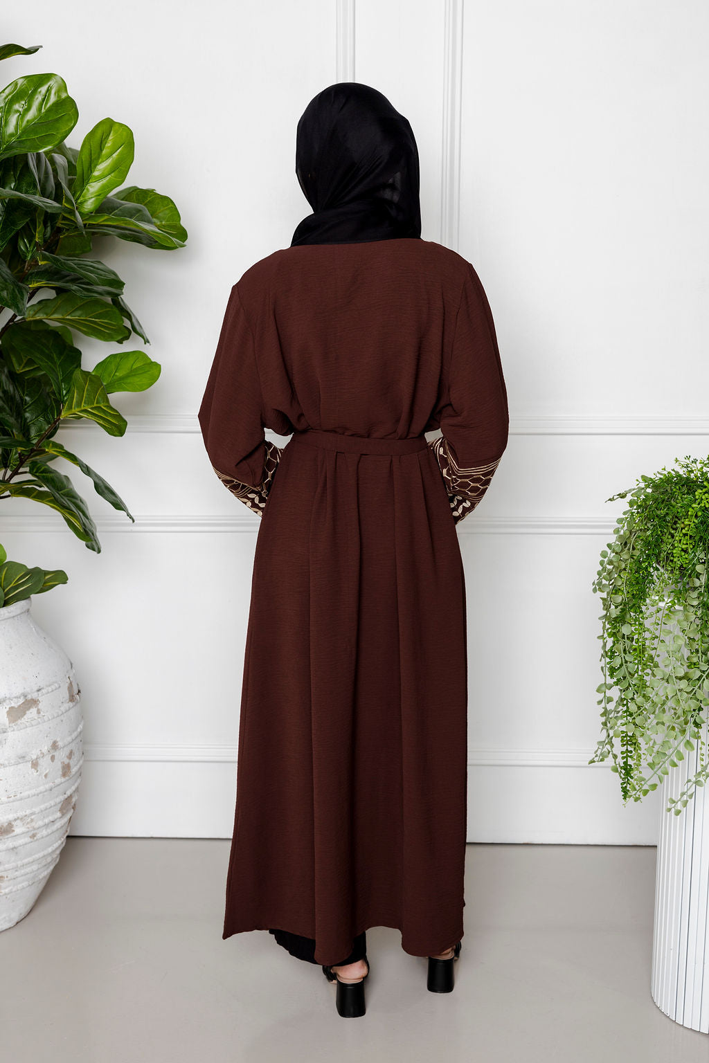 keffiyeh Abaya - Brown