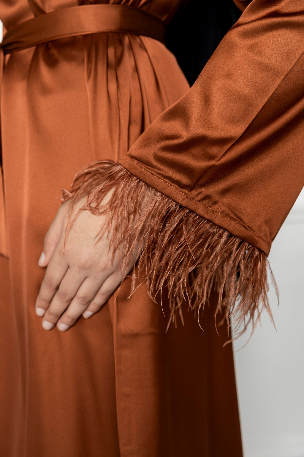 Maryam Satin Dress - Brown