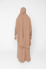 3-Piece Jilbab Prayer Set - Brown