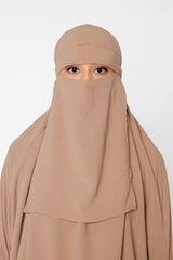 3-Piece Jilbab Prayer Set - Brown