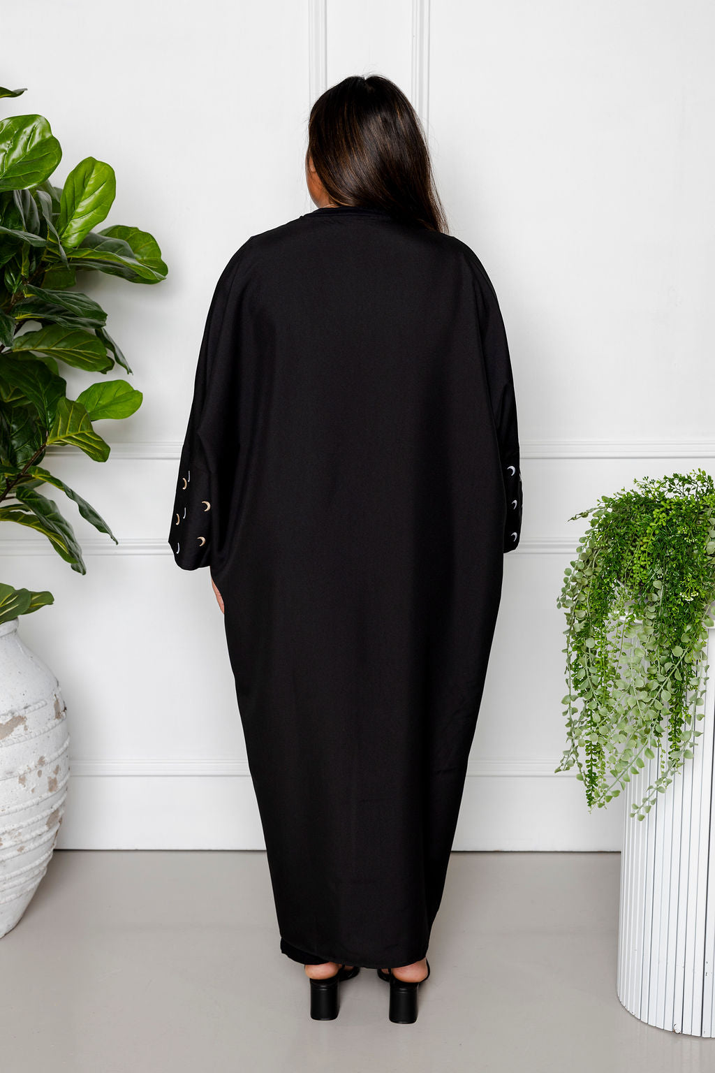 Cresent Abaya - Black