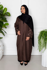 Cresent Abaya - Brown